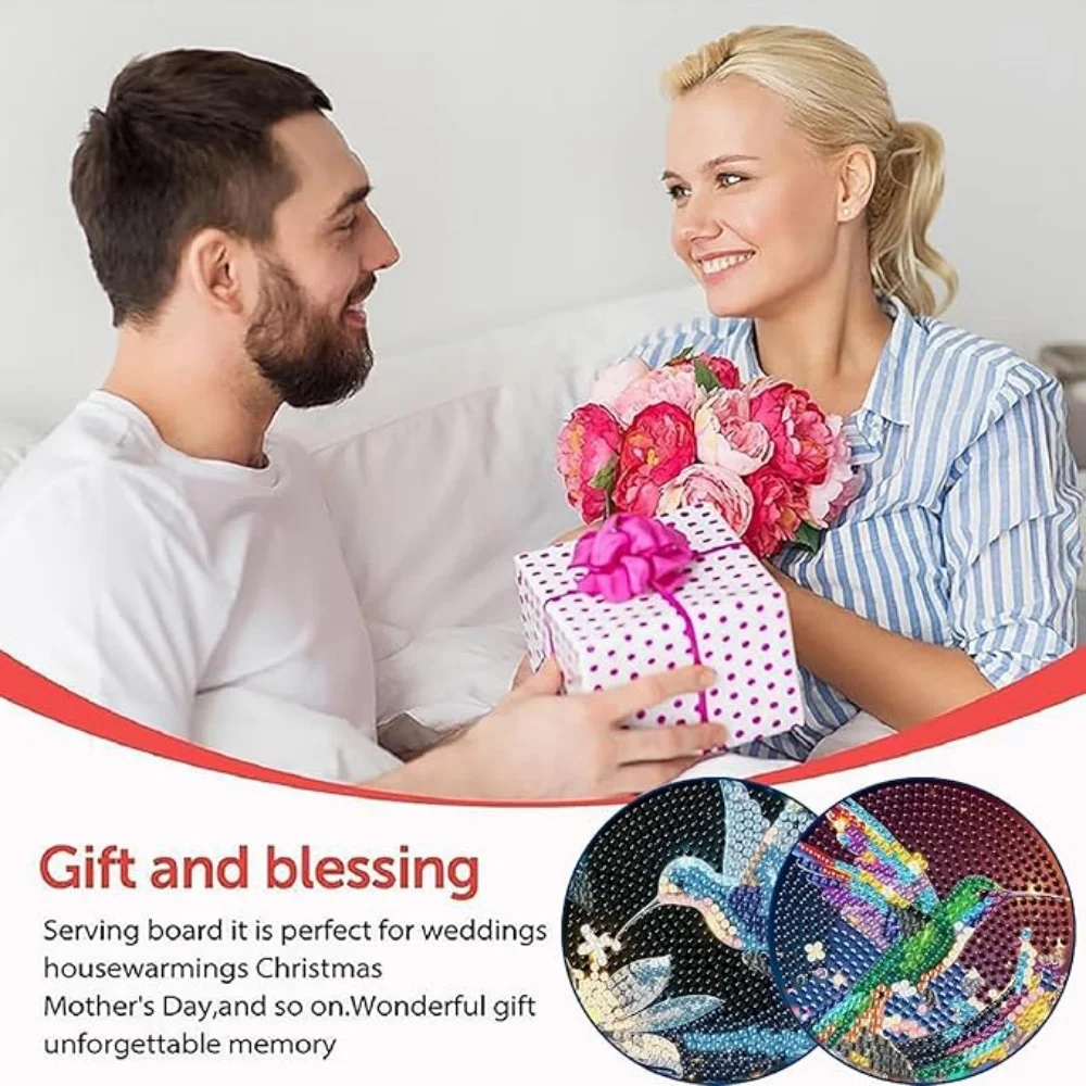 8 pieces of diamond art painting coasters with brackets, DIY bird patterned diamond art coasters, suitable for both adults and b - Image 6