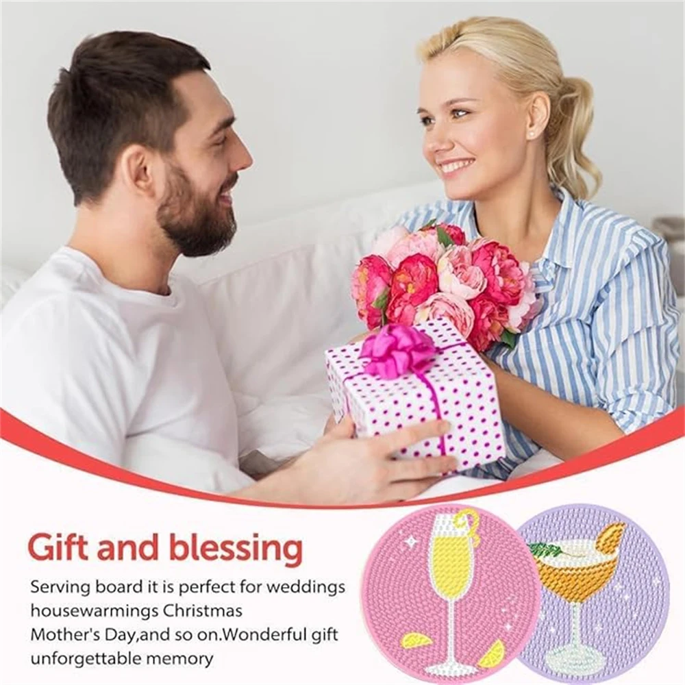 8 pieces of diamond art painting coasters with brackets, DIY ocean series diamond art coasters, suitable for adults and beginner - Image 5