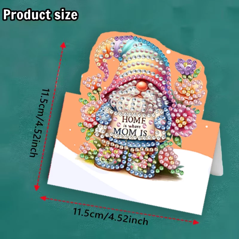 6-piece diamond painting birthday card set, beautiful pattern diamond art DIY handmade kit, foldable pop-up, exquisite party mes - Image 4